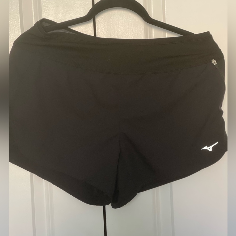 Mizuno running shorts black size medium like new